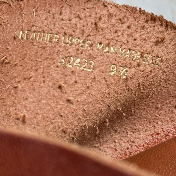 Bertuchi Slip On Brown Leather Slide Sandals Wedge Spain Size 41 US 9.5 - Picture 6 of 13